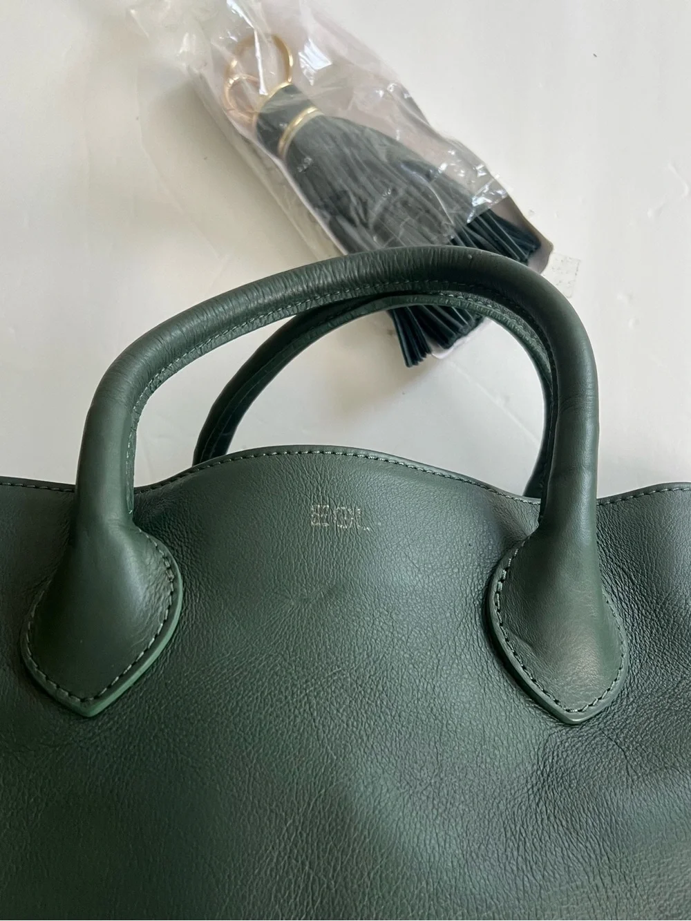 Mark & Graham Elisabetta Slouch Satchel with Tassel Keychain